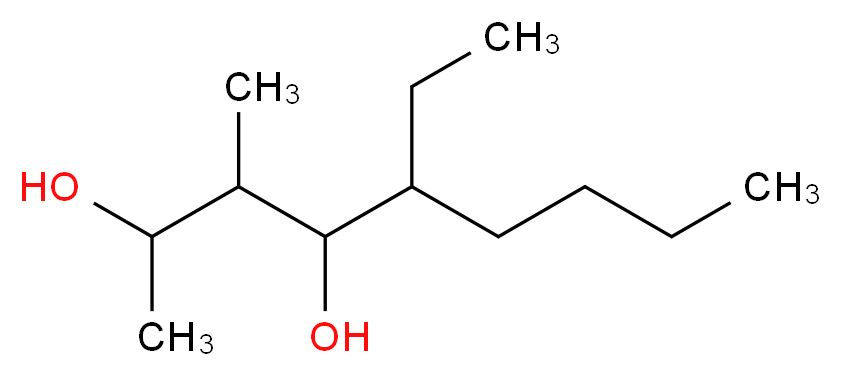 5-ethyl-3-methylnonane-2,4-diol_分子结构_CAS_6628-31-5