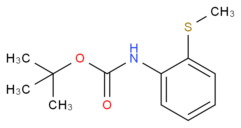 tert-Butyl (2-(methylthio)phenyl)carbamate_分子结构_CAS_144303-96-8)