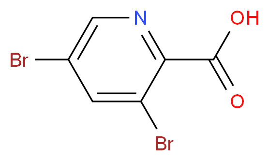 3,5-dibromopyridine-2-carboxylic acid_分子结构_CAS_61830-40-8