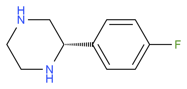 (2S)-2-(4-FLUOROPHENYL)PIPERAZINE_分子结构_CAS_612507-29-6)