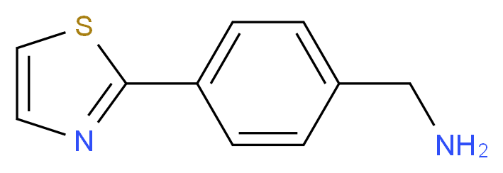 [4-(1,3-thiazol-2-yl)phenyl]methanamine_分子结构_CAS_672324-87-7