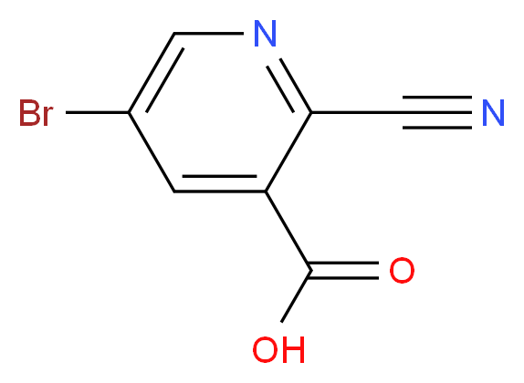 5-bromo-2-cyanopyridine-3-carboxylic acid_分子结构_CAS_914637-97-1