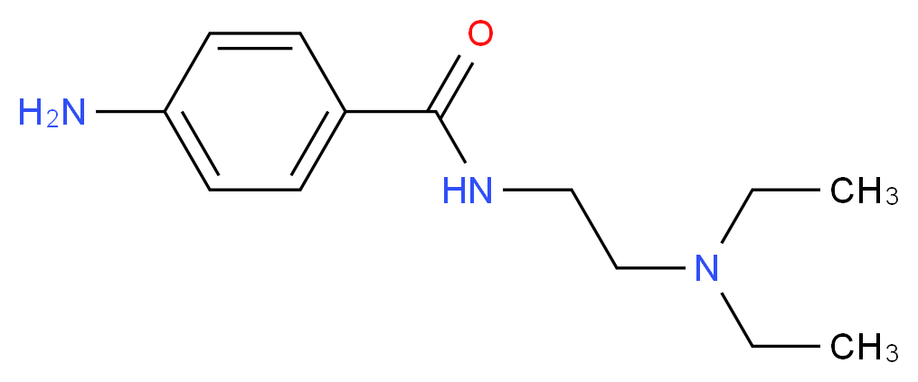 4-amino-N-[2-(diethylamino)ethyl]benzamide_分子结构_CAS_51-06-9