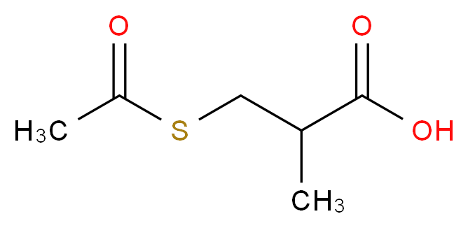 3-Acetylthio-2-methylpropionic Acid_分子结构_CAS_33325-40-5)