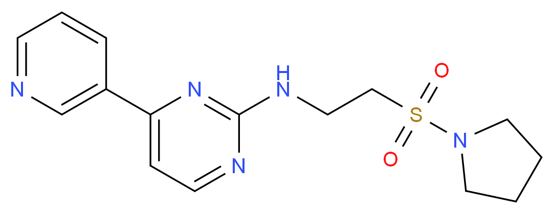 4-(3-pyridinyl)-N-[2-(1-pyrrolidinylsulfonyl)ethyl]-2-pyrimidinamine_分子结构_CAS_)