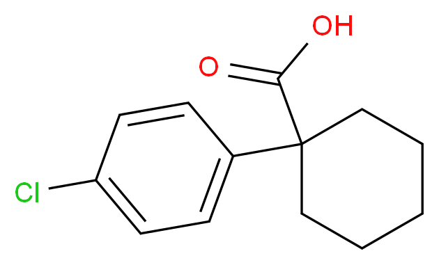 1-(4-氯苯基)环己烷-1-羧酸_分子结构_CAS_58880-37-8)