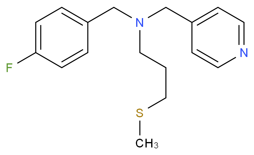 (4-fluorobenzyl)[3-(methylthio)propyl](pyridin-4-ylmethyl)amine_分子结构_CAS_)
