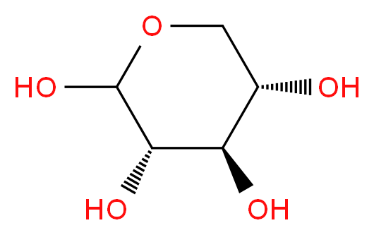 L-木糖_分子结构_CAS_609-06-3)