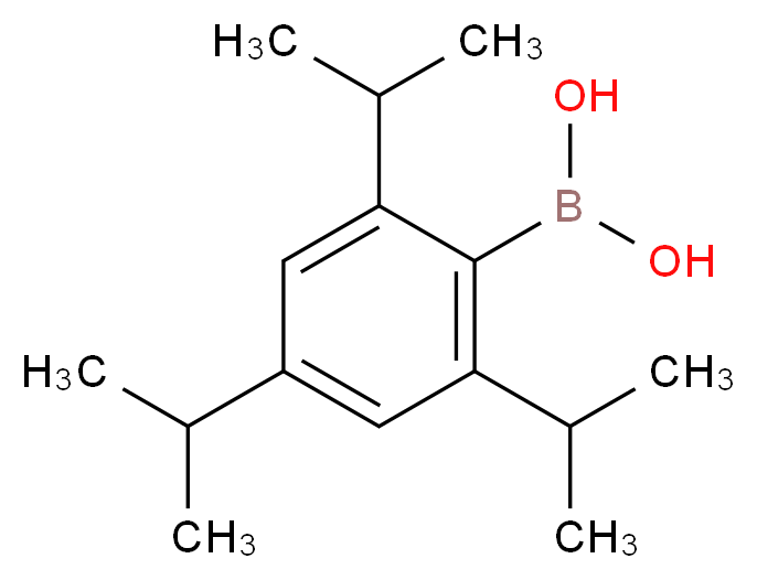 [2,4,6-tris(propan-2-yl)phenyl]boronic acid_分子结构_CAS_154549-38-9