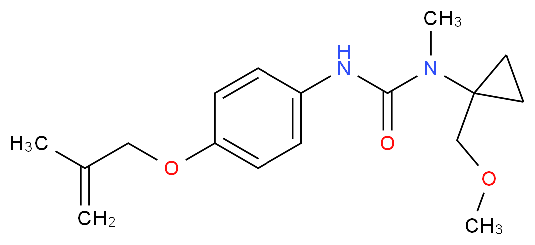 N-[1-(methoxymethyl)cyclopropyl]-N-methyl-N'-{4-[(2-methylprop-2-en-1-yl)oxy]phenyl}urea_分子结构_CAS_)