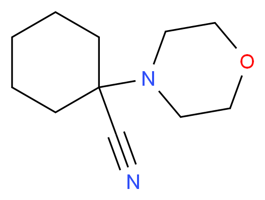 1-(morpholin-4-yl)cyclohexane-1-carbonitrile_分子结构_CAS_42419-59-0