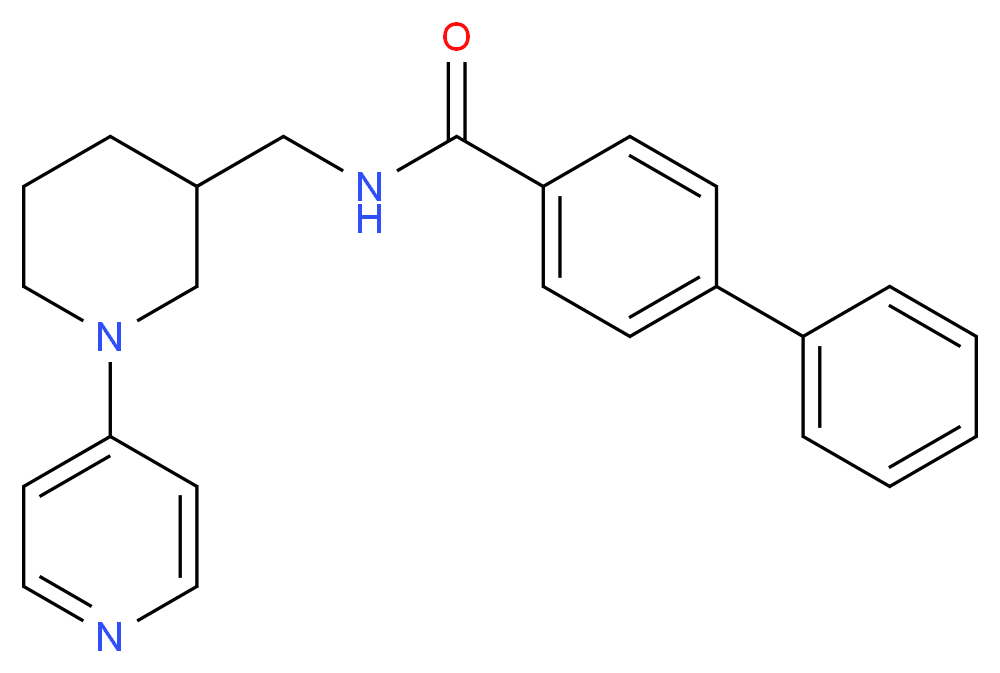 N-[(1-pyridin-4-ylpiperidin-3-yl)methyl]biphenyl-4-carboxamide_分子结构_CAS_)