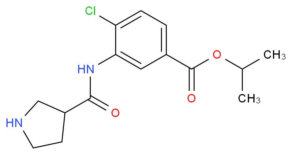 isopropyl 4-chloro-3-[(pyrrolidin-3-ylcarbonyl)amino]benzoate_分子结构_CAS_)