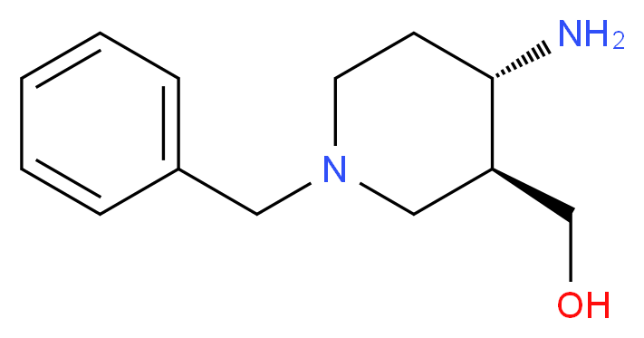 TRANS-4-AMINO-1-BENZYL-3-HYDROXYMETHYL PIPERIDINE_分子结构_CAS_1177198-30-9)