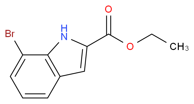 ethyl 7-bromo-1H-indole-2-carboxylate_分子结构_CAS_16732-69-7