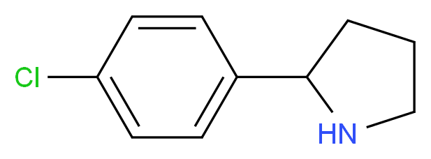 2-(4-chlorophenyl)pyrrolidine_分子结构_CAS_38944-14-8