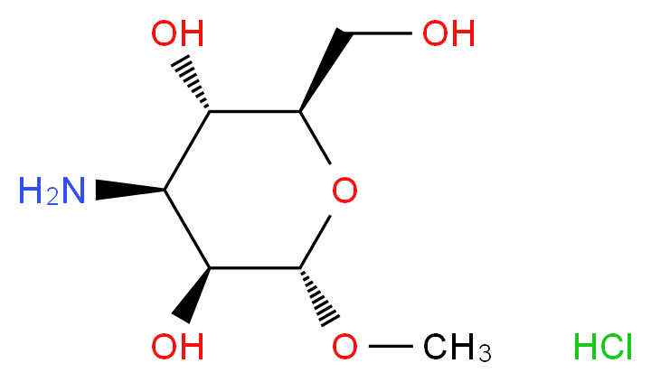 (2R,3S,4S,5S,6S)-4-amino-2-(hydroxymethyl)-6-methoxyoxane-3,5-diol hydrochloride_分子结构_CAS_14133-35-8