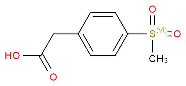 4-甲烷磺酰基 苯乙酸_分子结构_CAS_90536-66-6)