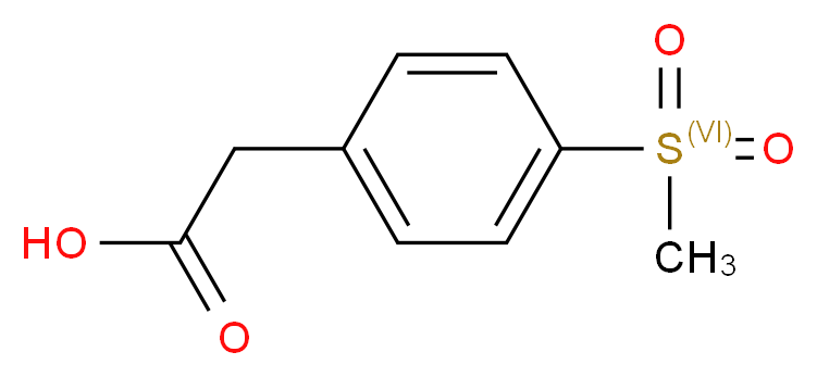 4-(METHYLSULFONYL)PHENYLACETIC ACID_分子结构_CAS_90536-66-6)