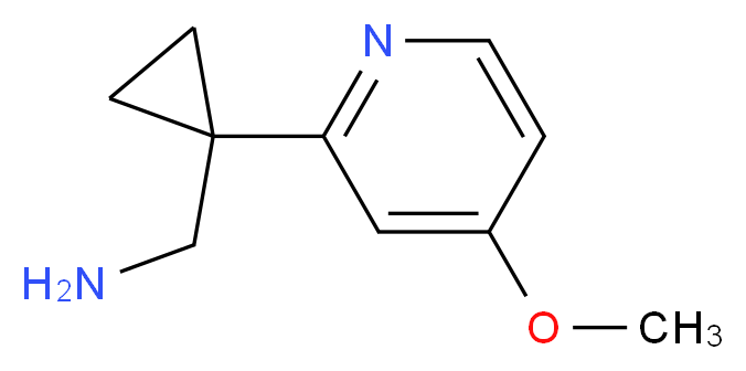 (1-(4-methoxypyridin-2-yl)cyclopropyl)methanamine_分子结构_CAS_1060805-26-6)