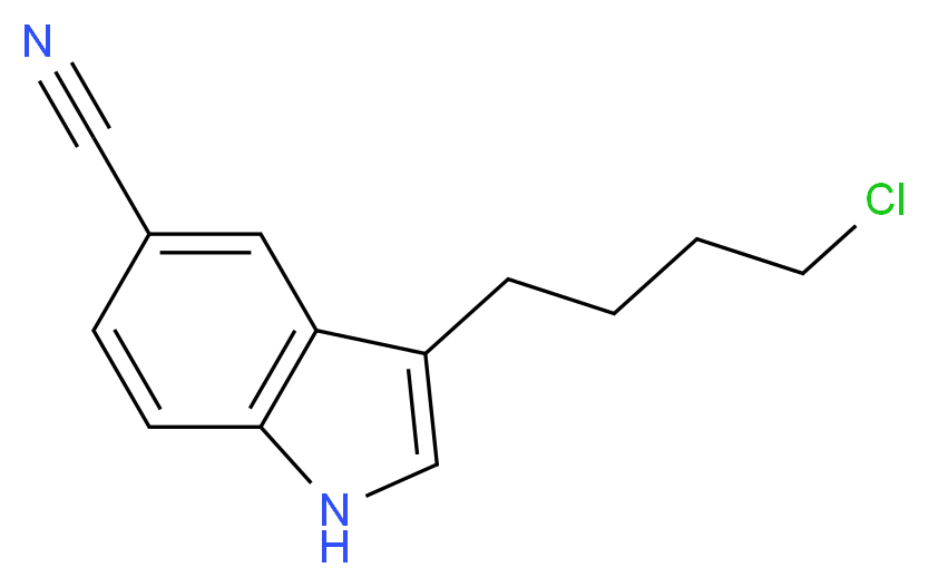 3-(4-Chlorobutyl)-1H-indole-5-carbonitrile_分子结构_CAS_143612-79-7)