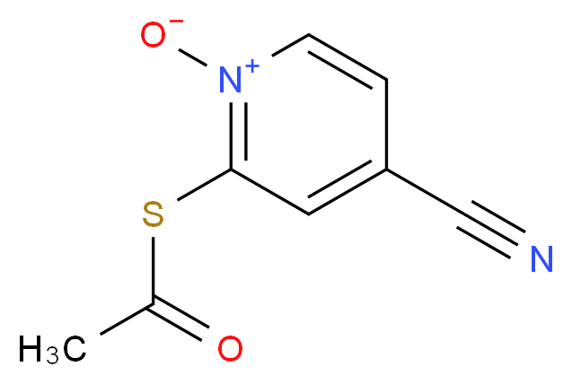 2-(acetylsulfanyl)-4-cyanopyridin-1-ium-1-olate_分子结构_CAS_1186127-88-7