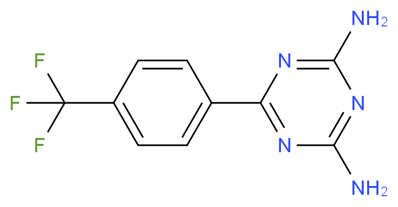 2,4-二氨基-6-[4-(三氟甲基)苯基]-1,3,5-三嗪_分子结构_CAS_186834-97-9)