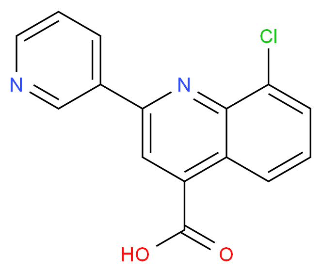 8-Chloro-2-pyridin-3-ylquinoline-4-carboxylic acid_分子结构_CAS_)