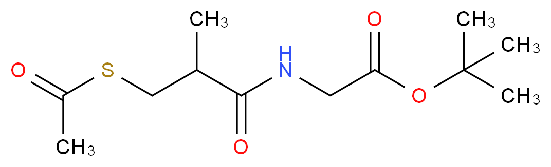 N-(3-Acetylthio-2-methylpropanoyl)glycine tert-Butyl Ester_分子结构_CAS_1076198-75-8)