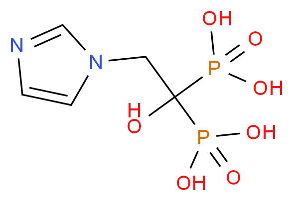 [1-hydroxy-2-(1H-imidazol-1-yl)-1-phosphonoethyl]phosphonic acid_分子结构_CAS_118072-93-8