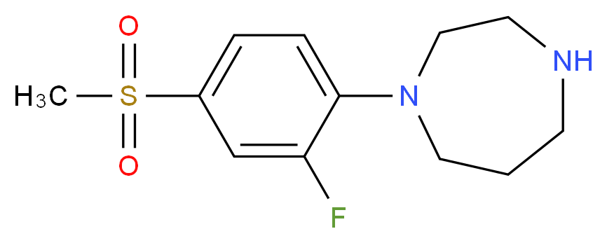1-[2-Fluoro-4-(methylsulfonyl)phenyl]-1,4-diazepane_分子结构_CAS_)