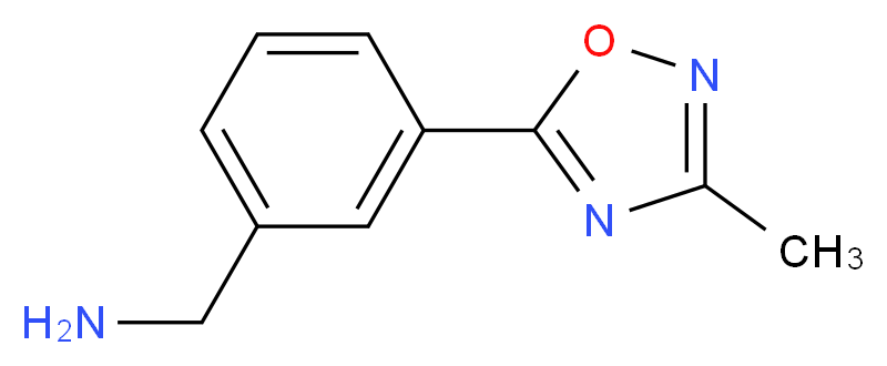 [3-(3-methyl-1,2,4-oxadiazol-5-yl)phenyl]methanamine_分子结构_CAS_944450-79-7