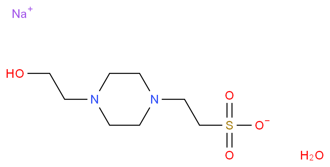 HEPES 钠盐 水合物_分子结构_CAS_75277-39-3)