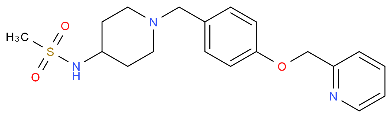 N-{1-[4-(2-pyridinylmethoxy)benzyl]-4-piperidinyl}methanesulfonamide_分子结构_CAS_)
