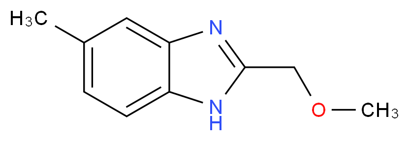 2-(methoxymethyl)-5-methyl-1H-1,3-benzodiazole_分子结构_CAS_630091-38-2