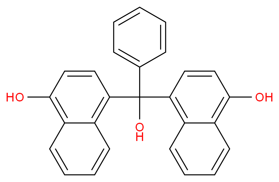 4-[hydroxy(4-hydroxynaphthalen-1-yl)benzyl]naphthalen-1-ol_分子结构_CAS_6948-88-5