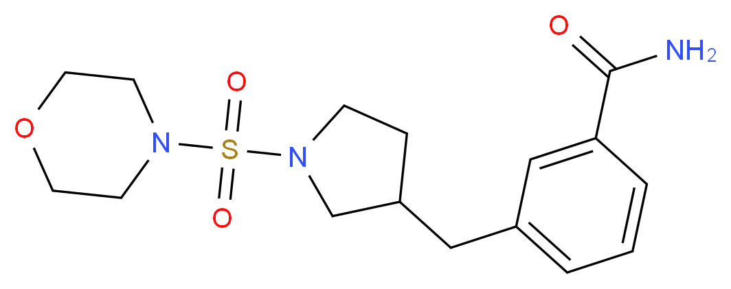 3-{[1-(4-morpholinylsulfonyl)-3-pyrrolidinyl]methyl}benzamide_分子结构_CAS_)