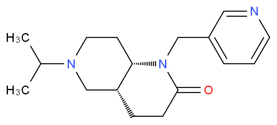 (4aR*,8aS*)-6-isopropyl-1-(3-pyridinylmethyl)octahydro-1,6-naphthyridin-2(1H)-one_分子结构_CAS_)