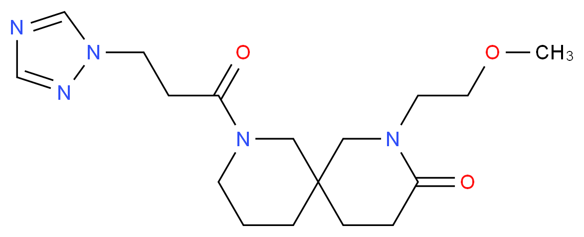 2-(2-methoxyethyl)-8-[3-(1H-1,2,4-triazol-1-yl)propanoyl]-2,8-diazaspiro[5.5]undecan-3-one_分子结构_CAS_)