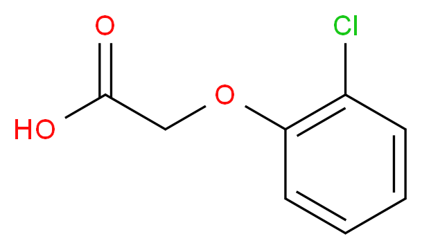 2-(2-chlorophenoxy)acetic acid_分子结构_CAS_614-61-9