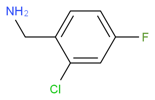 (2-chloro-4-fluorophenyl)methanamine_分子结构_CAS_15205-11-5