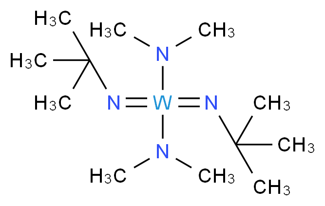 双(叔丁基亚氨基)双(二甲基氨基)钨(VI)_分子结构_CAS_406462-43-9)