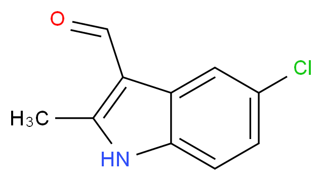 5-chloro-2-methyl-1H-indole-3-carbaldehyde_分子结构_CAS_57335-86-1