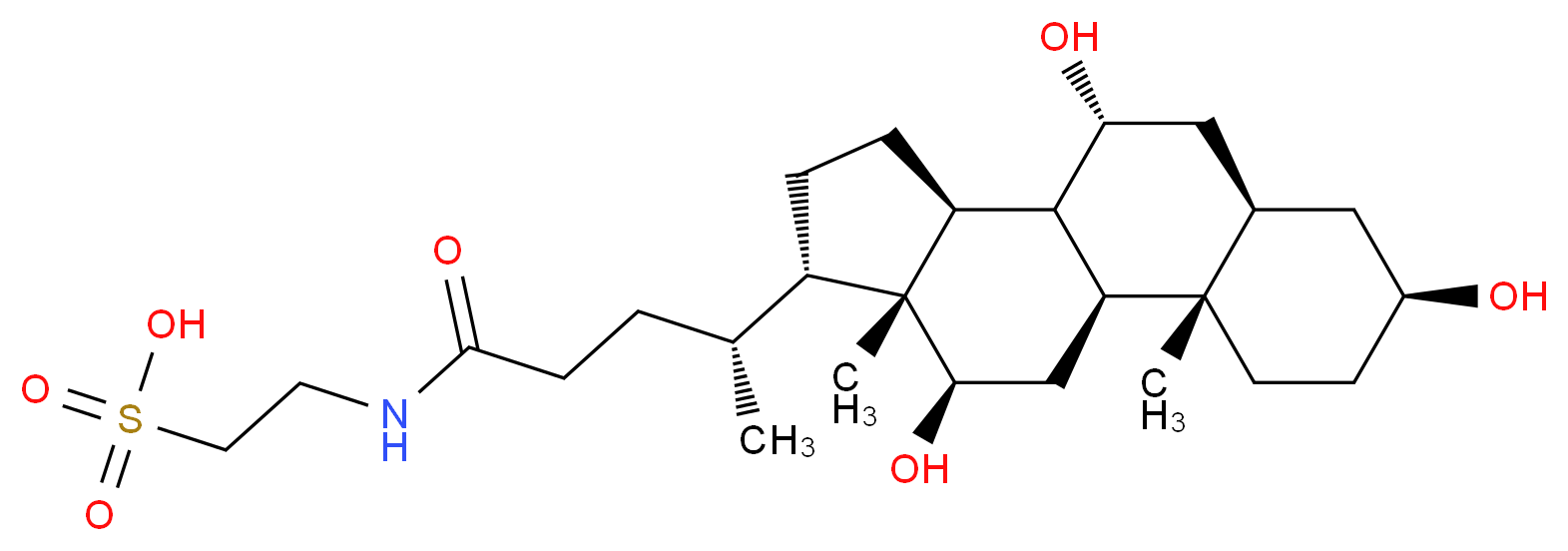 2-[(4R)-4-[(1S,2S,5S,7R,9R,10R,11S,14S,15R,16R)-5,9,16-trihydroxy-2,15-dimethyltetracyclo[8.7.0.0^{2,7}.0^{11,15}]heptadecan-14-yl]pentanamido]ethane-1-sulfonic acid_分子结构_CAS_81-24-3