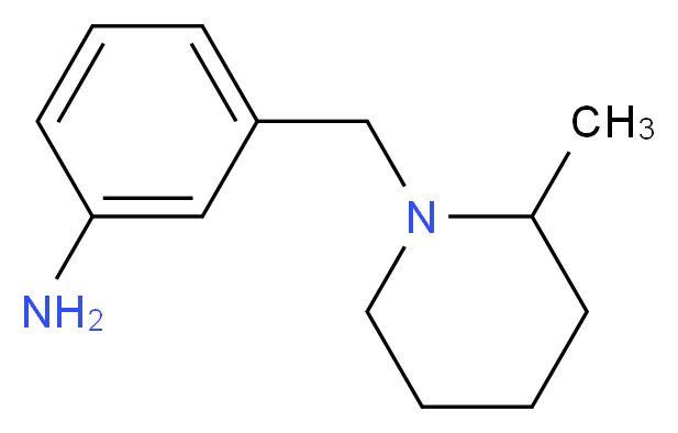 3-[(2-methylpiperidin-1-yl)methyl]aniline_分子结构_CAS_937669-68-6