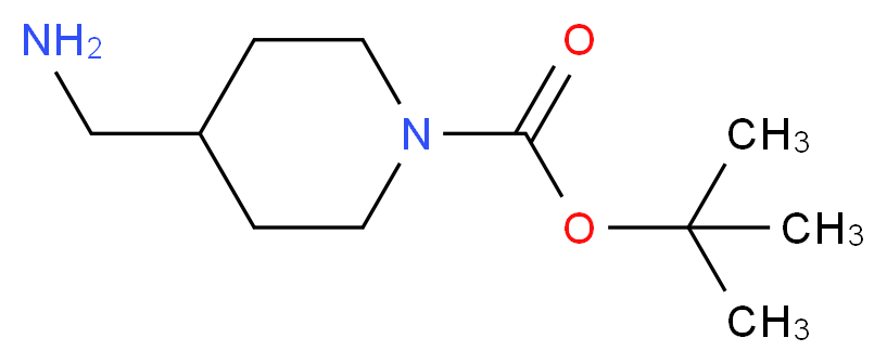 tert-Butyl 4-(aminomethyl)piperidine-1-carboxylate_分子结构_CAS_144222-22-0)