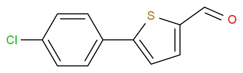 5-(4-Chlorophenyl)-2-thiophenecarbaldehyde_分子结构_CAS_38401-71-7)