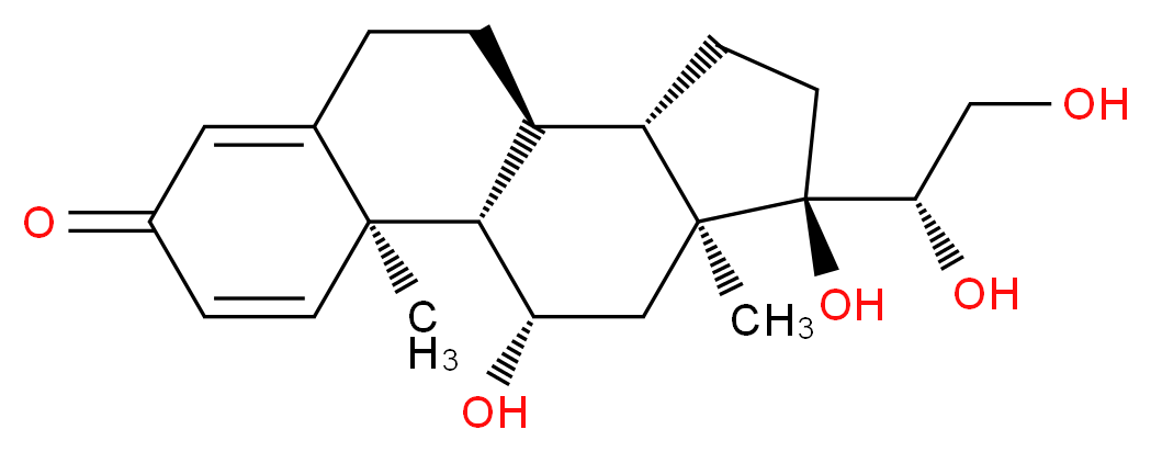 (1S,2R,10S,11S,14R,15S,17S)-14-[(1S)-1,2-dihydroxyethyl]-14,17-dihydroxy-2,15-dimethyltetracyclo[8.7.0.0<sup>2</sup>,<sup>7</sup>.0<sup>1</sup><sup>1</sup>,<sup>1</sup><sup>5</sup>]heptadeca-3,6-dien-5-one_分子结构_CAS_2299-46-9