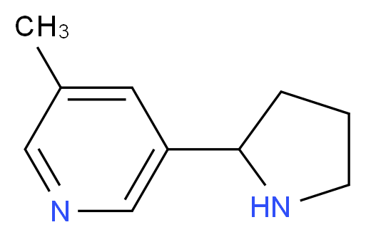 3-methyl-5-(pyrrolidin-2-yl)pyridine_分子结构_CAS_126741-11-5