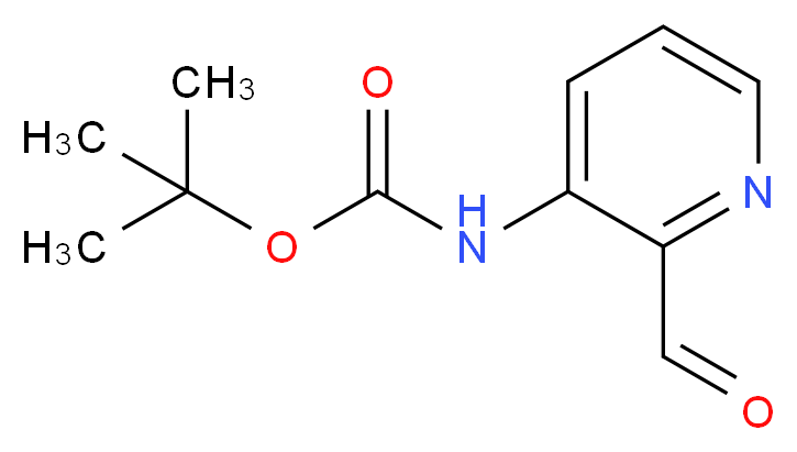 tert-butyl N-(2-formylpyridin-3-yl)carbamate_分子结构_CAS_116026-99-4